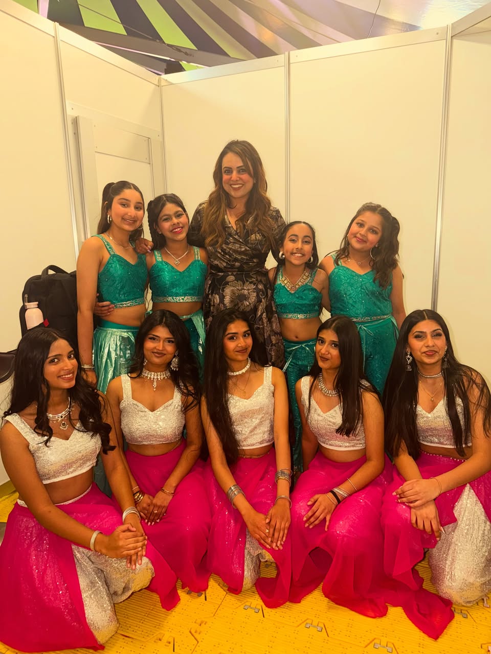 Mudra Dance Academy dancers together backstage at the Royal Adelaide Show